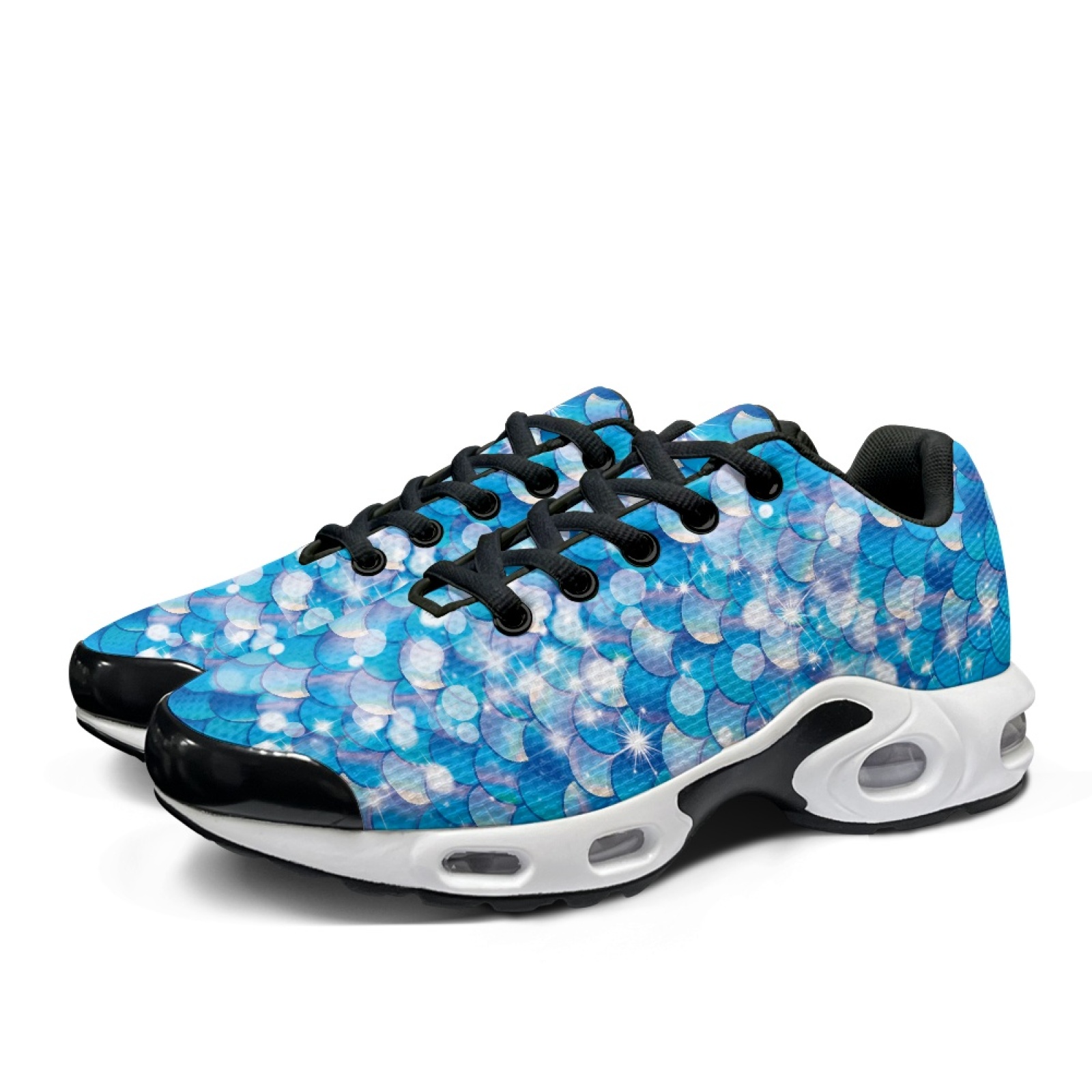 PENSTROLL Mermaid Scale Print  - đánh giá và giá Air Cushion Jogger Shoes Men