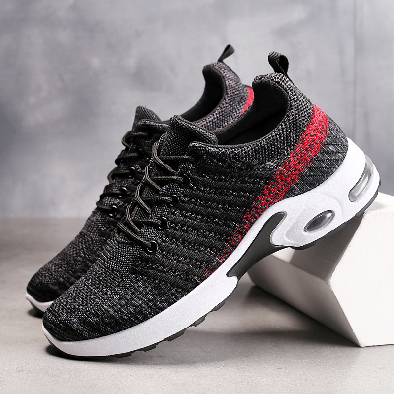 Men's Sneakers Knit Shoes Fash - đánh giá và giá Knit Fabric Lace Up Sneakers